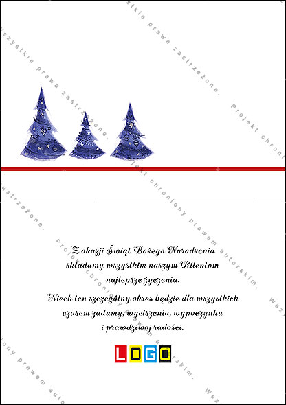 Projekt kartki świątecznej dla firm BN1-328rewers