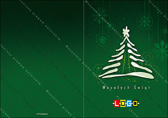 Projekt kartki świątecznej dla firm BN1-337 awers