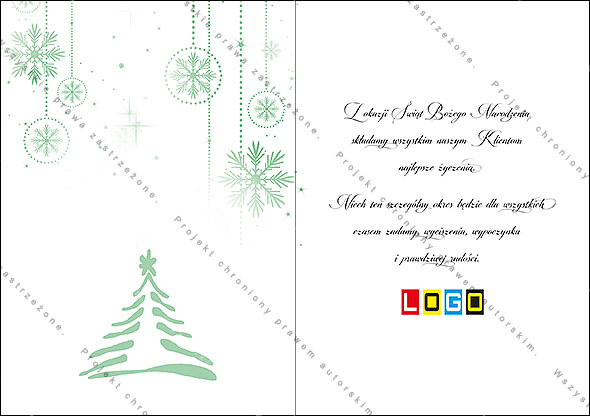 Projekt kartki świątecznej dla firm BN1-337rewers