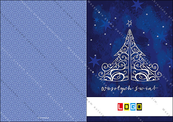 Projekt kartki świątecznej dla firm BN1-339 awers