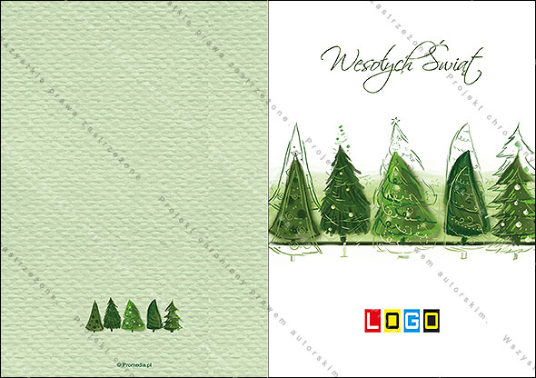 Projekt kartki świątecznej dla firm BN1-343 awers