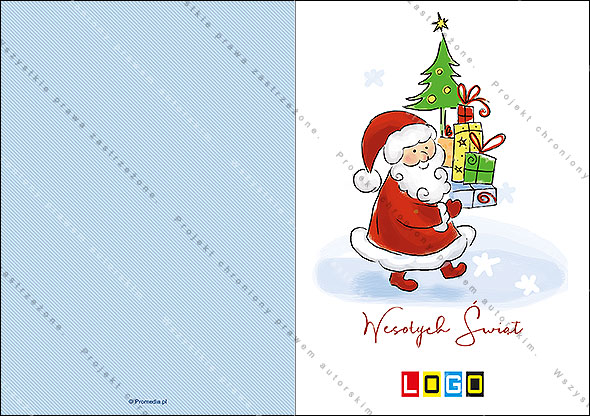 Projekt kartki świątecznej dla firm BN1-344 awers
