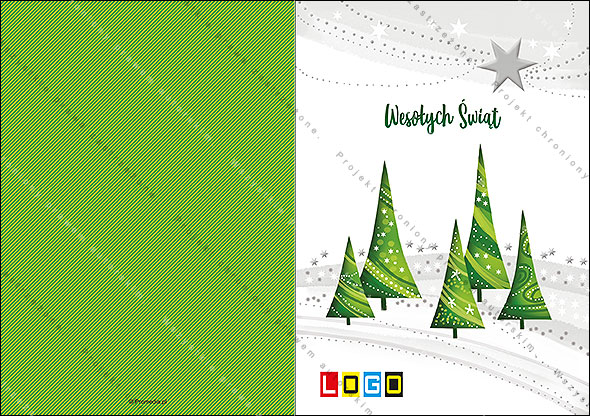 Projekt kartki świątecznej dla firm BN1-346 awers
