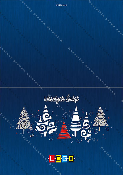 Projekt kartki świątecznej dla firm BN1-356 awers