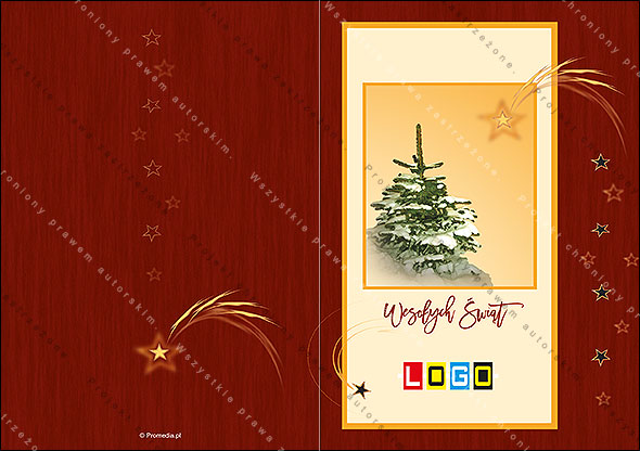 Projekt kartki świątecznej dla firm BN1-382 awers