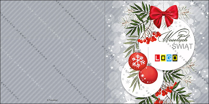 Projekt kartki świątecznej dla firm BN2-014 awers