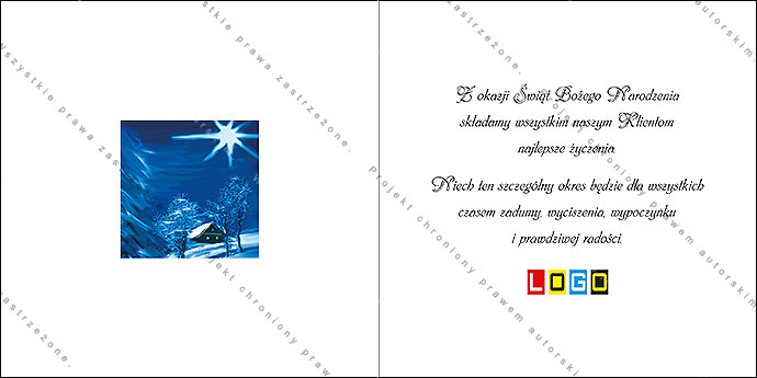 Projekt kartki świątecznej dla firm BN2-018rewers