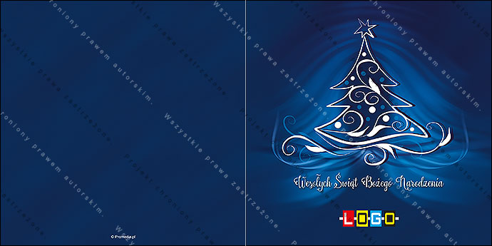 Projekt kartki świątecznej dla firm BN2-019 awers