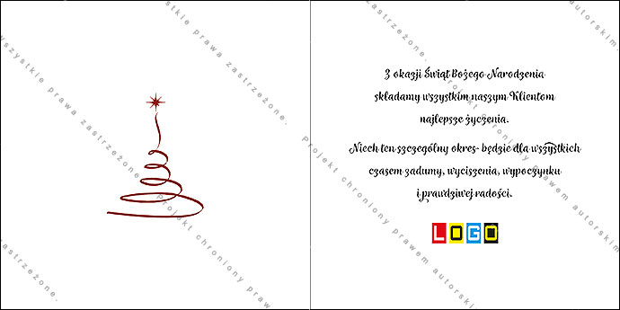 Projekt kartki świątecznej dla firm BN2-020rewers