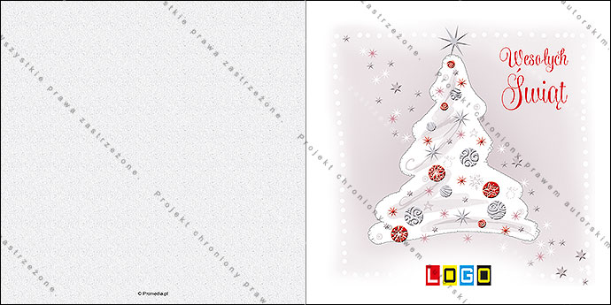 Projekt kartki świątecznej dla firm BN2-024 awers