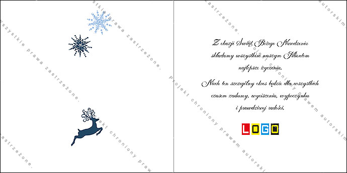 Projekt kartki świątecznej dla firm BN2-026rewers