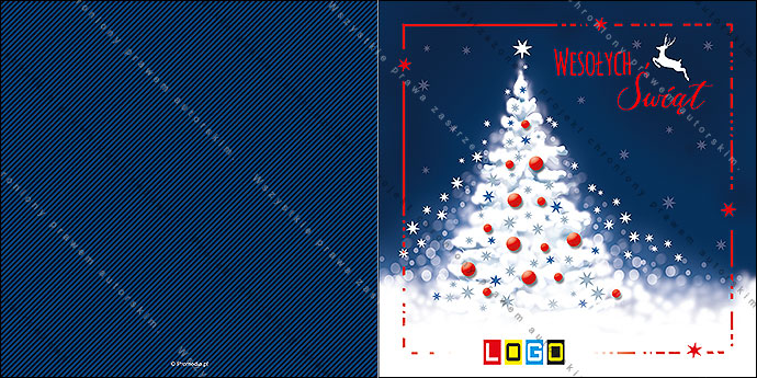 Projekt kartki świątecznej dla firm BN2-035 awers