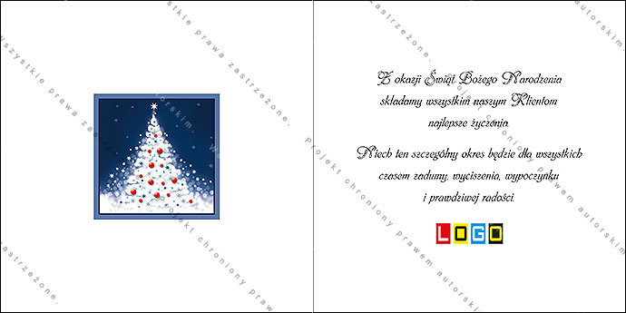 Projekt kartki świątecznej dla firm BN2-035rewers