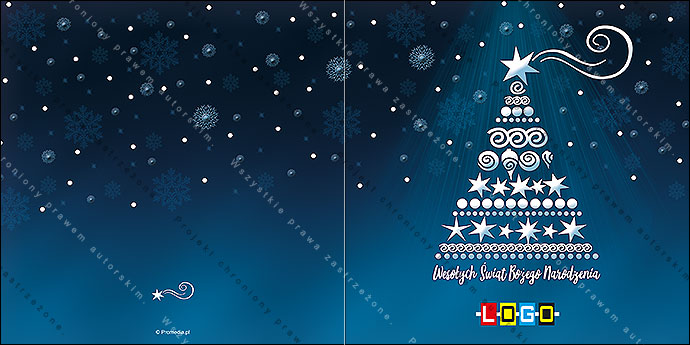 Projekt kartki świątecznej dla firm BN2-036 awers