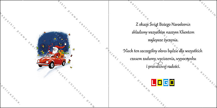 Projekt kartki świątecznej dla firm BN2-043rewers