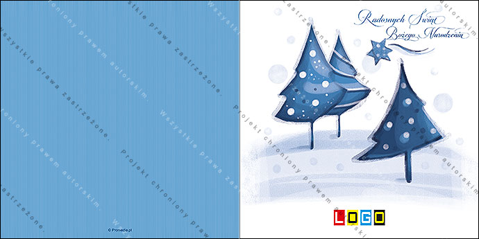 Projekt kartki świątecznej dla firm BN2-053 awers