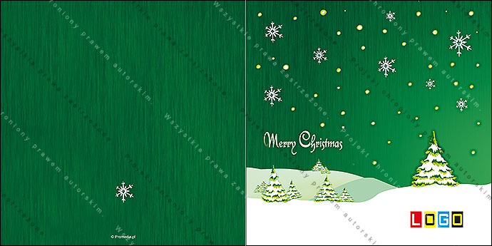 Projekt kartki świątecznej dla firm BN2-092 awers