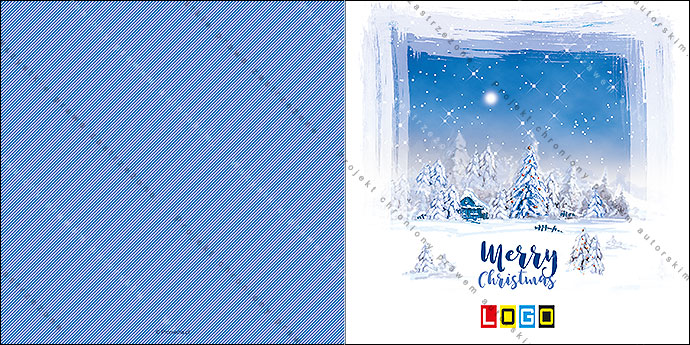 Projekt kartki świątecznej dla firm BN2-097 awers