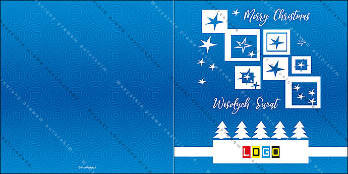 Projekt kartki świątecznej dla firm BN2-098 awers