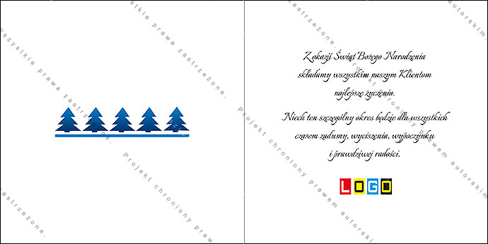Projekt kartki świątecznej dla firm BN2-098rewers