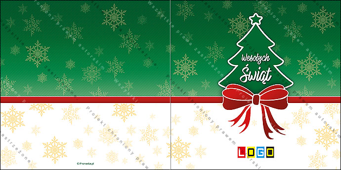 Projekt kartki świątecznej dla firm BN2-104 awers