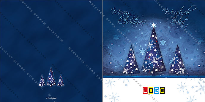 Projekt kartki świątecznej dla firm BN2-116 awers
