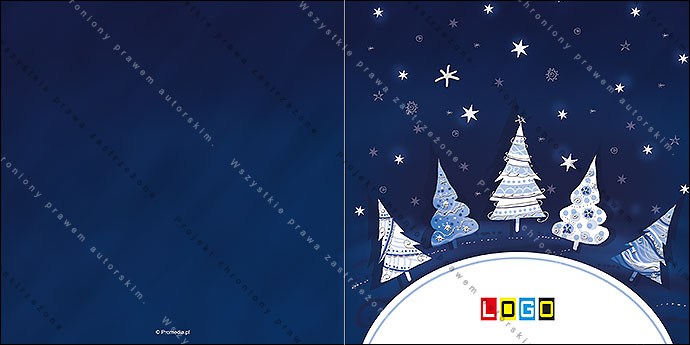 Projekt kartki świątecznej dla firm BN2-118 awers