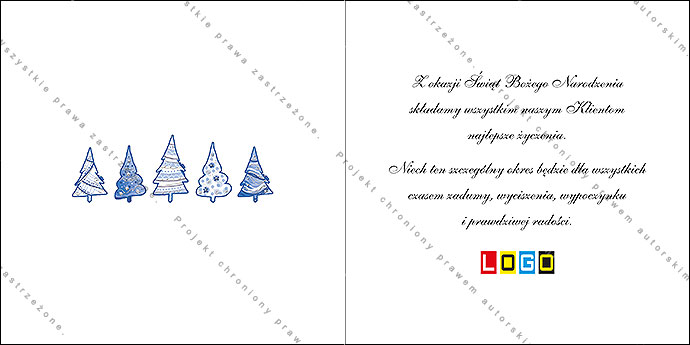 Projekt kartki świątecznej dla firm BN2-118rewers