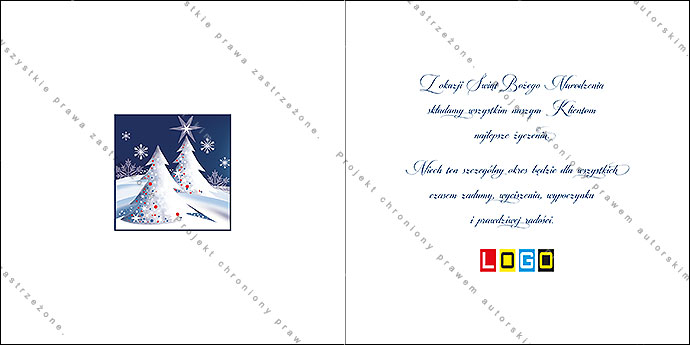 Projekt kartki świątecznej dla firm BN2-119rewers