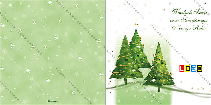 Projekt kartki świątecznej dla firm BN2-120 awers