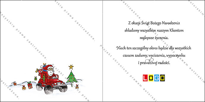 Projekt kartki świątecznej dla firm BN2-121rewers