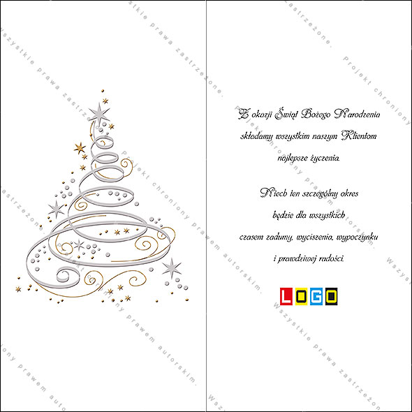 Projekt kartki świątecznej dla firm BN3-005rewers