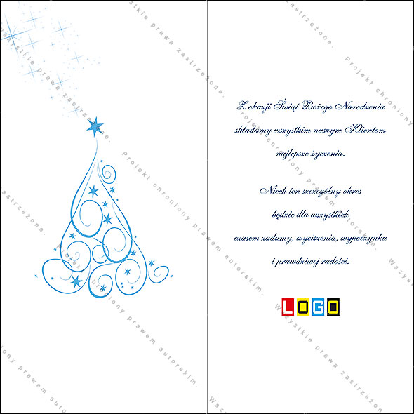 Projekt kartki świątecznej dla firm BN3-010rewers