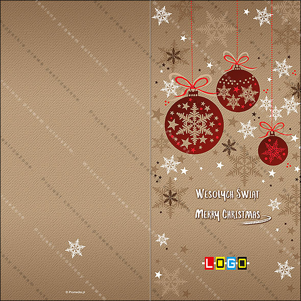 Projekt kartki świątecznej dla firm BN3-011 awers