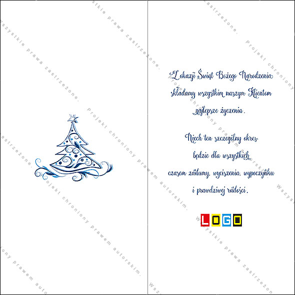 Projekt kartki świątecznej dla firm BN3-019rewers