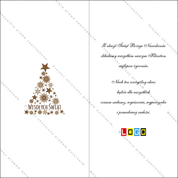 Projekt kartki świątecznej dla firm BN3-038rewers