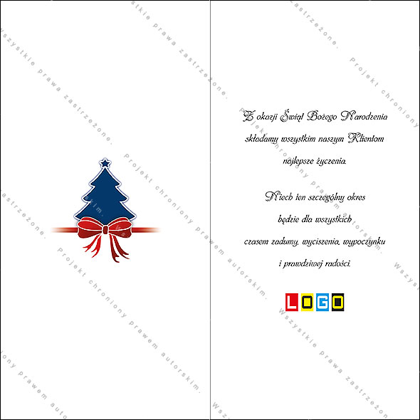 Projekt kartki świątecznej dla firm BN3-039rewers