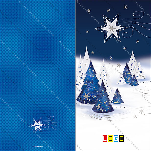 Projekt kartki świątecznej dla firm BN3-045 awers