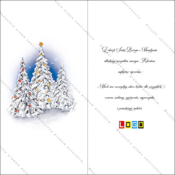 Projekt kartki świątecznej dla firm BN3-048rewers
