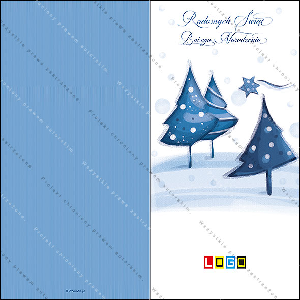 Projekt kartki świątecznej dla firm BN3-053 awers