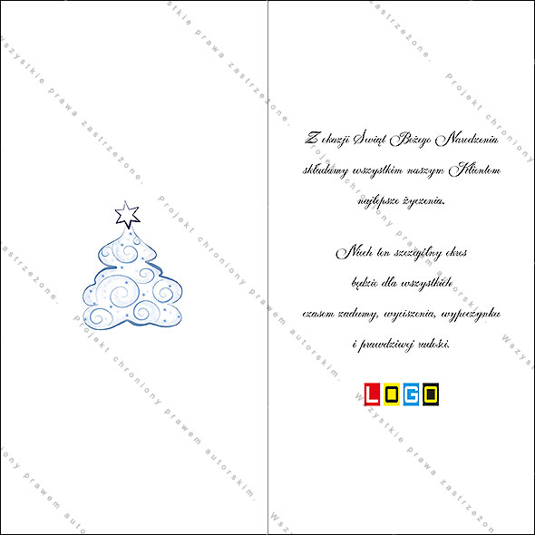 Projekt kartki świątecznej dla firm BN3-056rewers