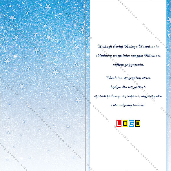 Projekt kartki świątecznej dla firm BN3-060rewers