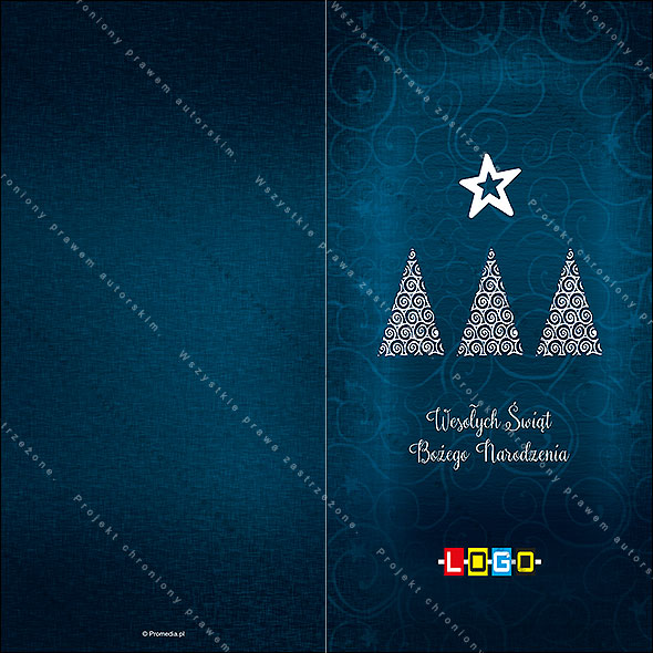 Projekt kartki świątecznej dla firm BN3-061 awers