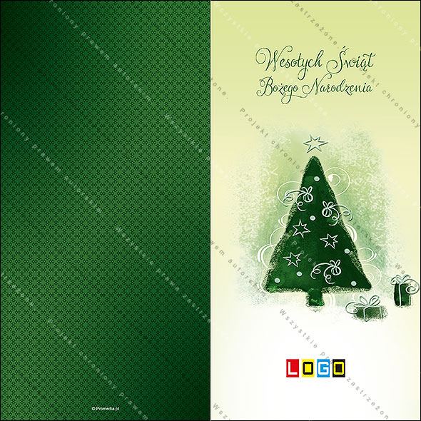 Projekt kartki świątecznej dla firm BN3-077 awers