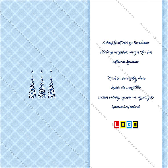 Projekt kartki świątecznej dla firm BN3-083rewers