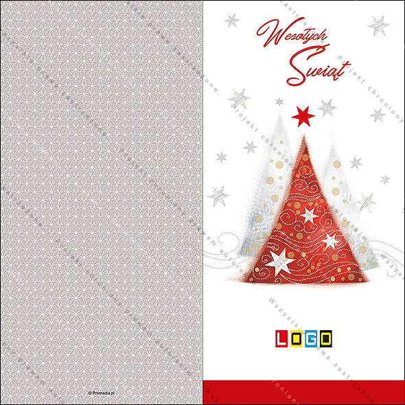 Projekt kartki świątecznej dla firm BN3-085 awers