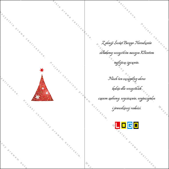 Projekt kartki świątecznej dla firm BN3-085rewers