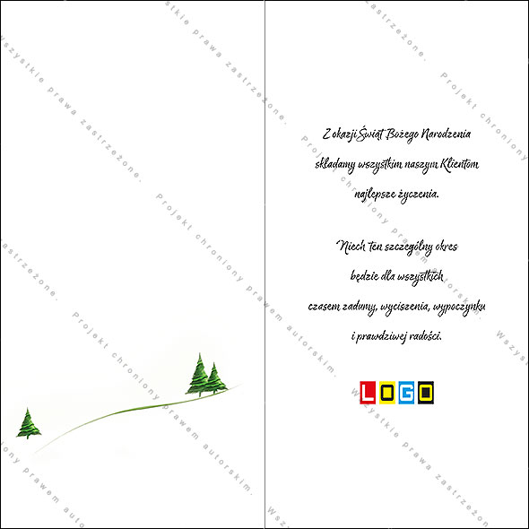 Projekt kartki świątecznej dla firm BN3-088rewers