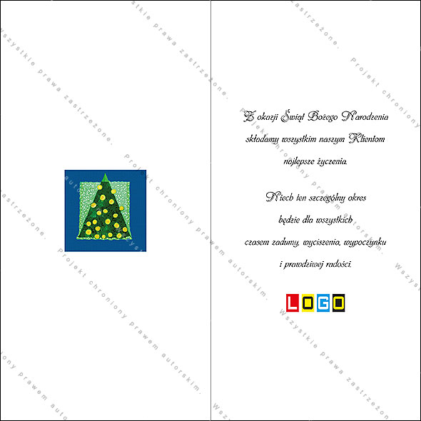 Projekt kartki świątecznej dla firm BN3-090rewers