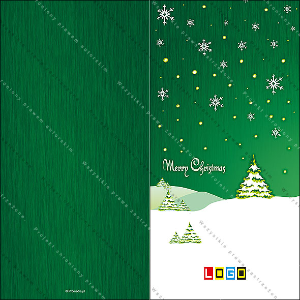 Projekt kartki świątecznej dla firm BN3-092 awers